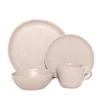 HG50-ZM 18pcs irregular stoneware dishware sets ceramics antique dishware plates sets speckled dinnerware