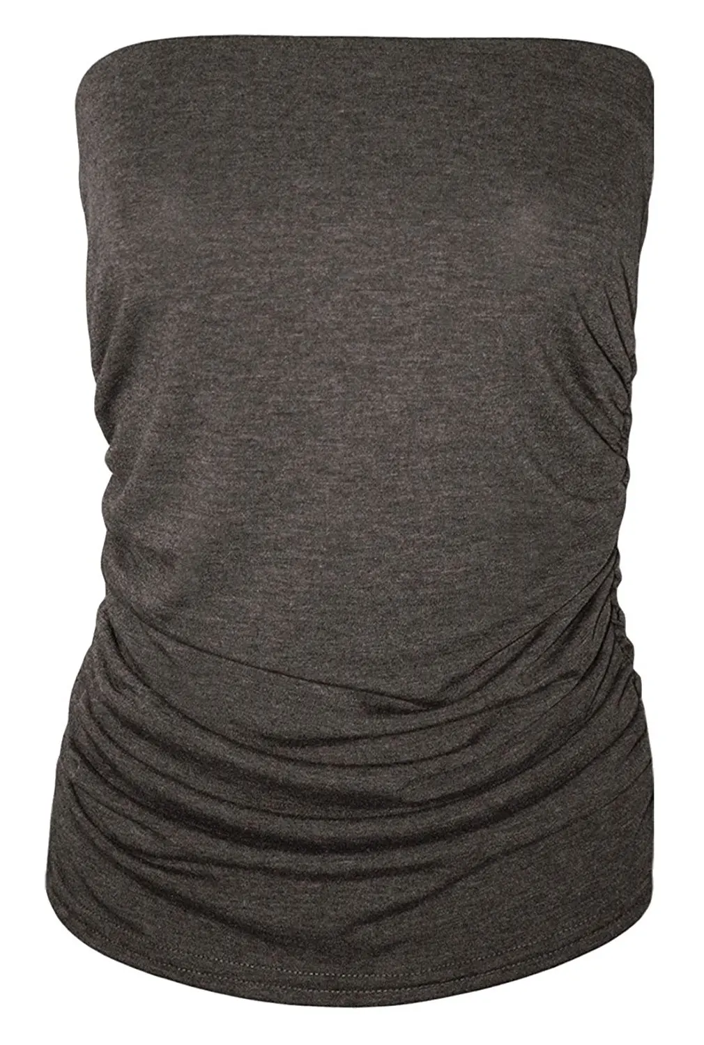 Rimi Hanger Ladies Bandeau Vest Top Sleeveless Ruched Boob Tube Womens Vest Crop Bra Top S/2Xl