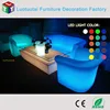 PE LED modern sofa furniture / night club plastic sofa set/ glow led sofa