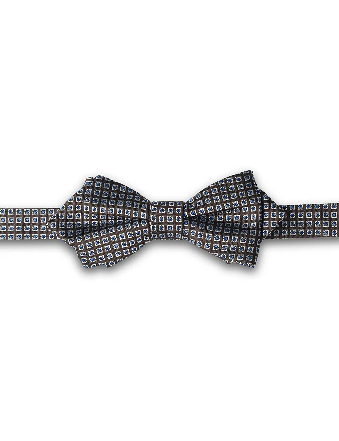 ST34 Brand New Navy Blue and Beige Polka dots Tuxedo Bow ties for Men Bow tie and Pocket square SET BB-883