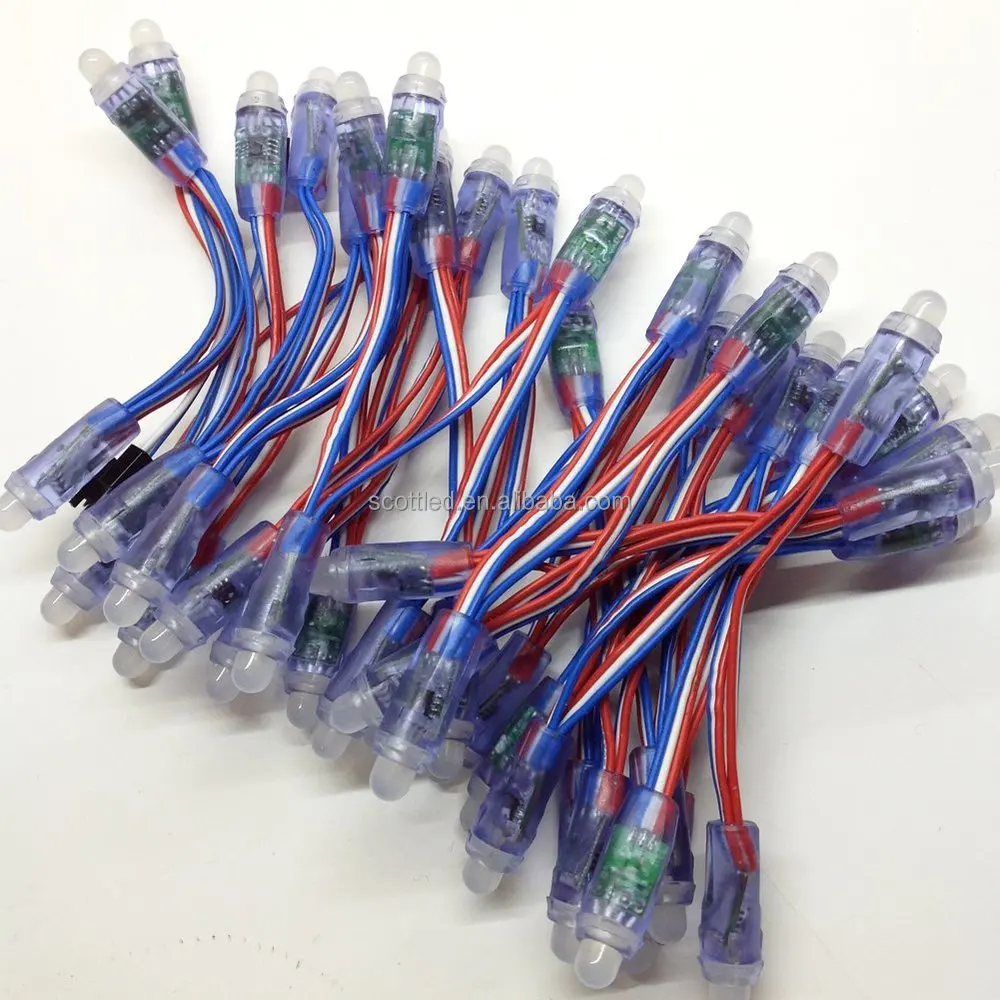 50pcs Ws2811 Rgb Full Color 12mm Pixels Digital Addressable Led String Dc 5v Buy Diffused 3202