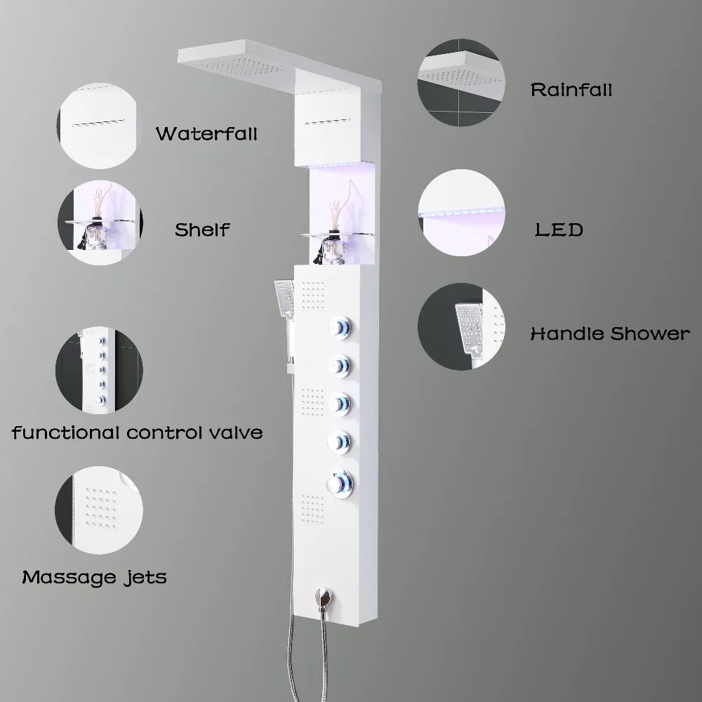 Faucets White Wall Mounted Steam Shower Control Panel Buy Steam