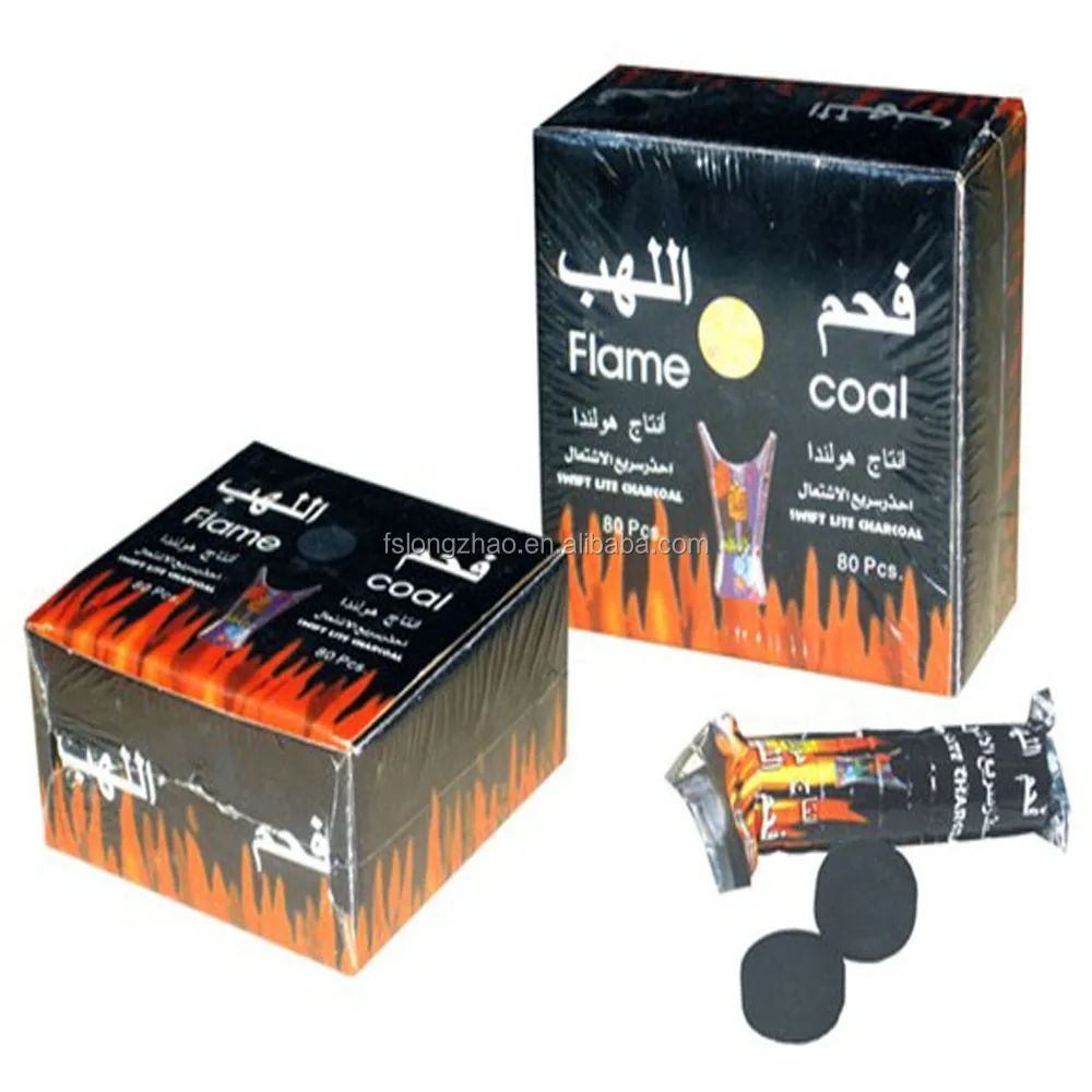 No smoke no flavor hookah tablet coal coconut cell shisha charcoal