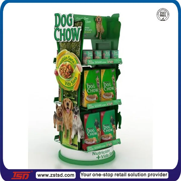 Custom Pet Store Shop Floor Standing Metal Wire Spinner Display