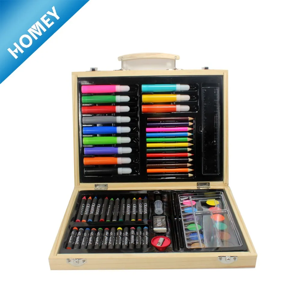 Deluxe Kids Wooden Box Art Drawing Set - Buy Art Set,Wooden Box Art Set