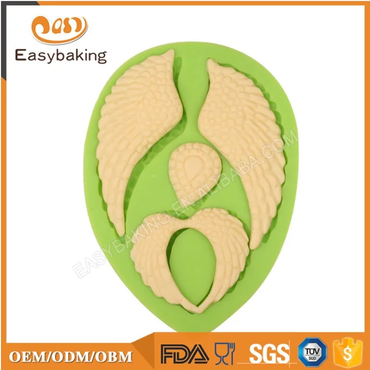 ES-1935 Angel wings shape silicone cake decoration mold fondant tool