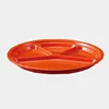 A5 restaurant 4 divided compartments orange plates melamine fruit food plastic compartment plate