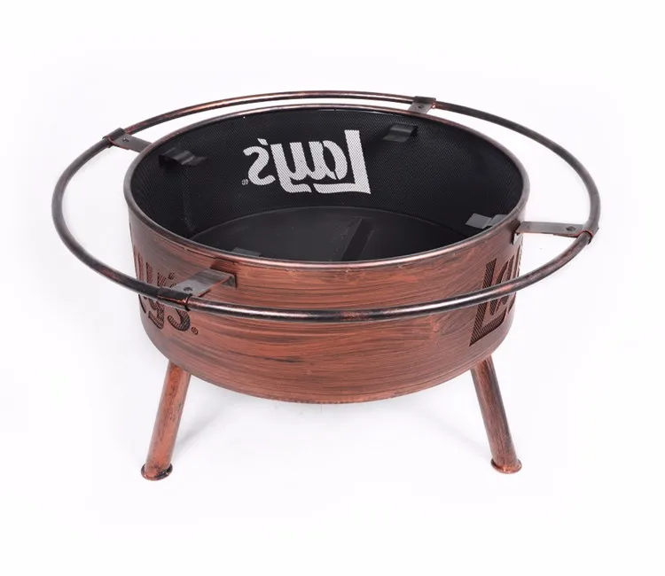 Multi Functional 40 Inch Round Shaped Firepit Bbq Outdoor Barbecue