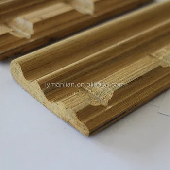 Teak Wood Margin Door Moulding Pu Pvc Wrapped Mdf Wood Moulding