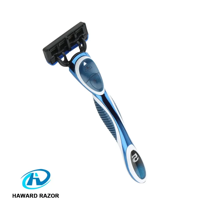 Private Label 5 Blade Razor With 1 Trimmer On The Back Of The