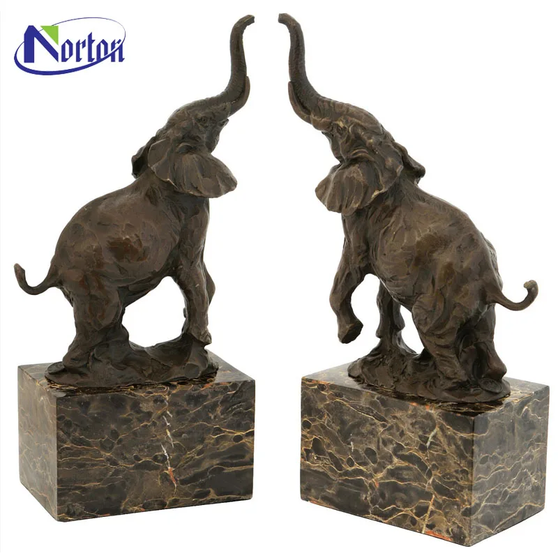 bronze elephant garden statue