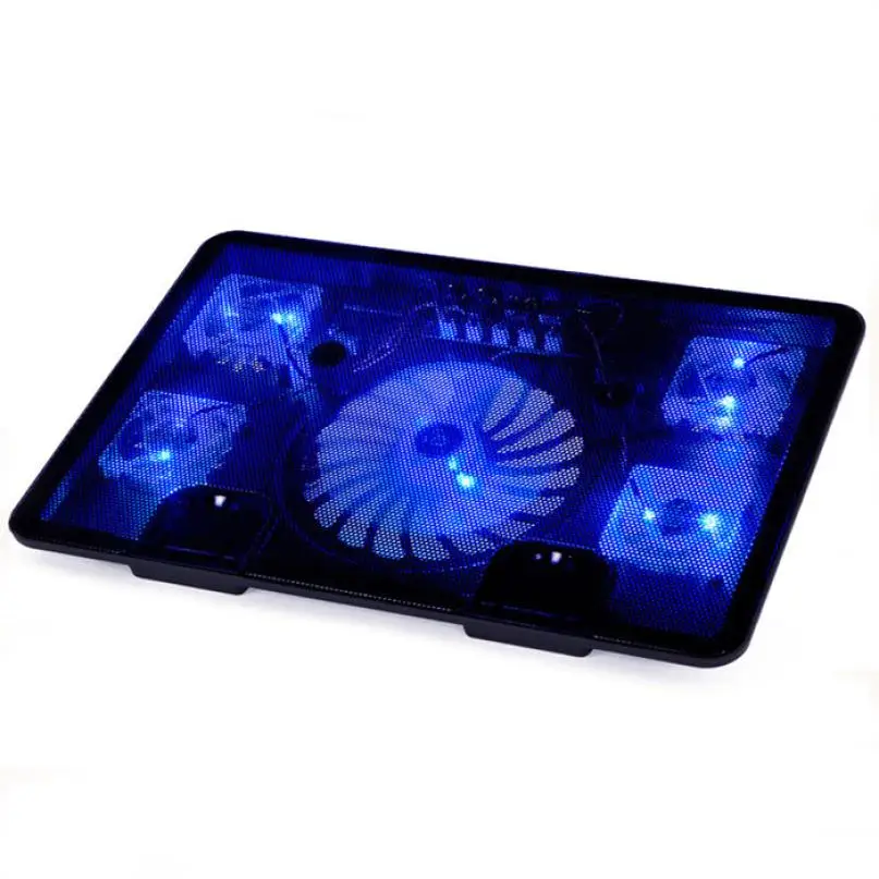Beautiful Gitf New USB 5 Fan Port Cooling Cooler Pad for Laptops Notebook With LED Light