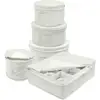 New Round Plate and Cup Quilted Protection Dinnerware Storage 5-Piece Set for Protecting or Transporting Dinnerware Storage box