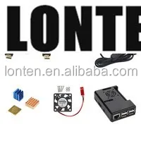 Raspberry Pi 3 Model B+ Accories Kit Power Adapter+ABS Case+16G +Heatsink+Cooling Fan+ Cable for Raspberry Pi 3/2