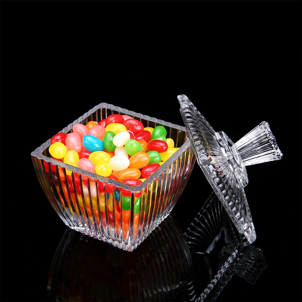 Transparent Crystal Classical Glass Candy Bowl Wholesale Glass Jars Candy Jar Pastry Box Buy