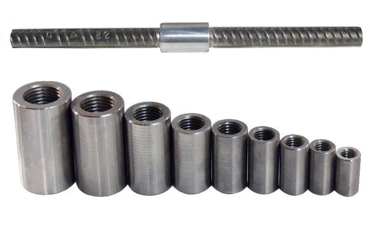Many types of Metal building material coupler for rebar