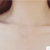 2020 New Arrival 925 Sterling Silver Lady's Crystal Olive Leaf Pendant Necklace