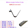 Push type V shape clip button spring lock