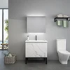 New Style Popular Design Floating Floor Standalone Mount Cheap Single Hanging Plywood Bathroom Cabinet With Basin