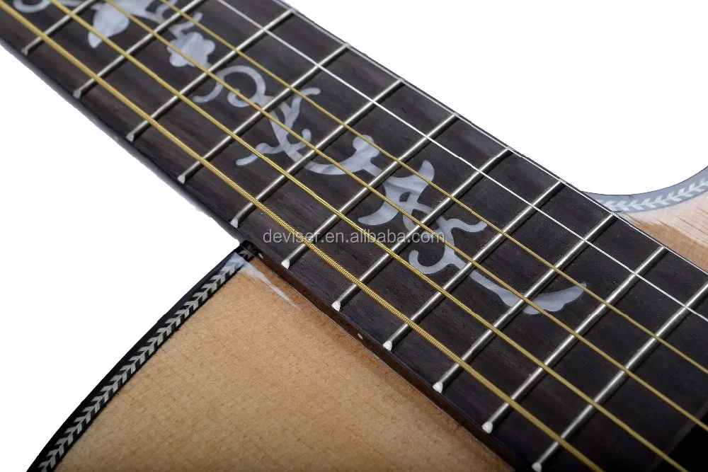 Deviser good price high quality solid wood acoustic guitars made in