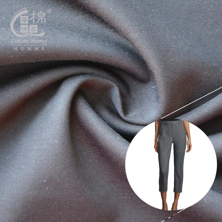 Herringbone Knitted Combed Cotton Mercerized Pants Fabric