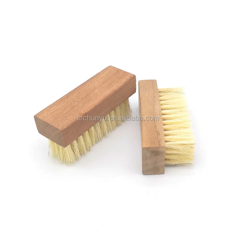 Black Walnut Wood Hog Hair Shoe Brush,Boar Bristle Sneaker Brushes