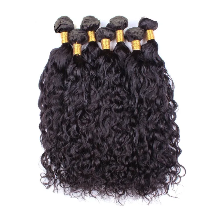 100 Human Hair Weaving 3 Bundles Deal Wholesale Water Wave Virgin Brazilian Hair