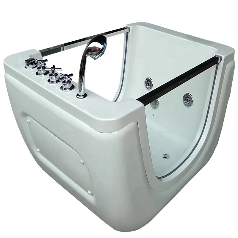Underground Type 180cm Bath Tub Whirlpool Massage Acrylic Bathtub with LED light