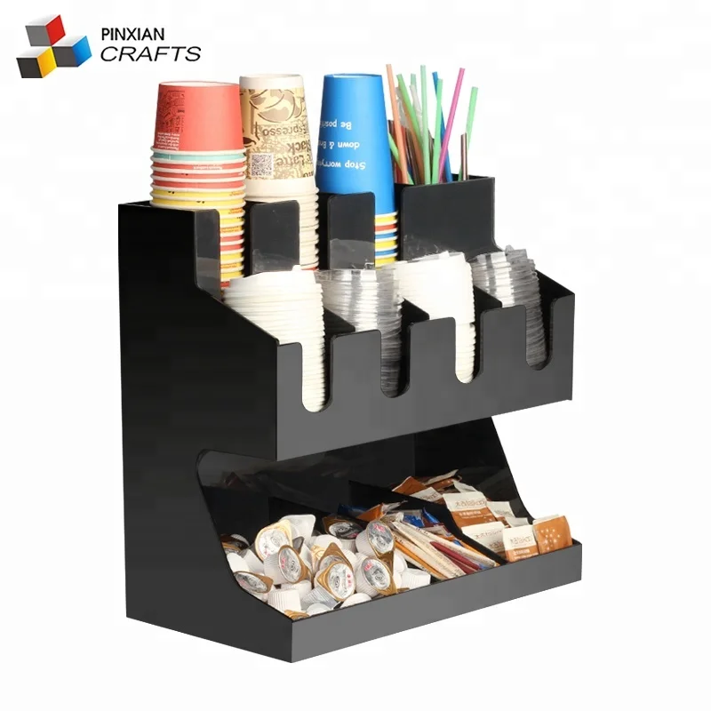 Cafe shop lunchroom breakroom Acryl becher tasse display deckel tissue