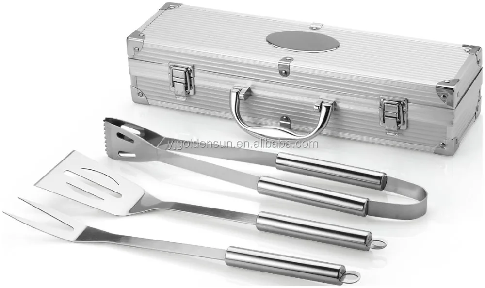 3 Pcs Mini Bbq Tools Set With Aluminum Case Buy 3 Pcs Bbq Tools,3 Pcs