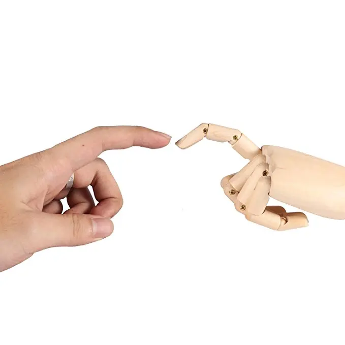 Wooden Movable Hand Joint Model For Art Mannequin Sketch Reference ...