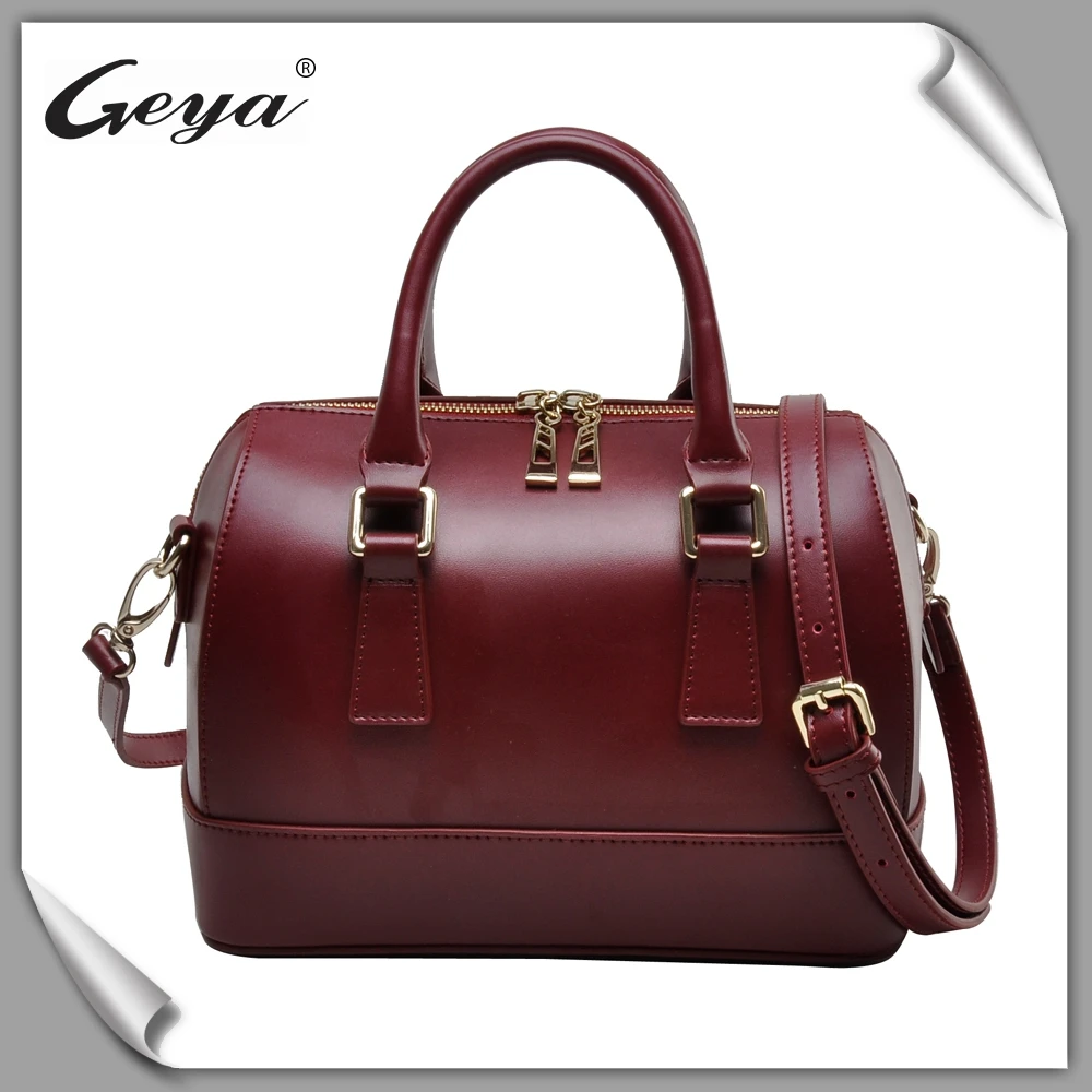 Alibaba Golden Supplier Custom Rolled Top Handle Genuine Leather