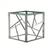 Modern Design Iron/metal coffee Table Theme Restaurant Party coffee Table Living Room Tempered Glass Coffee Table