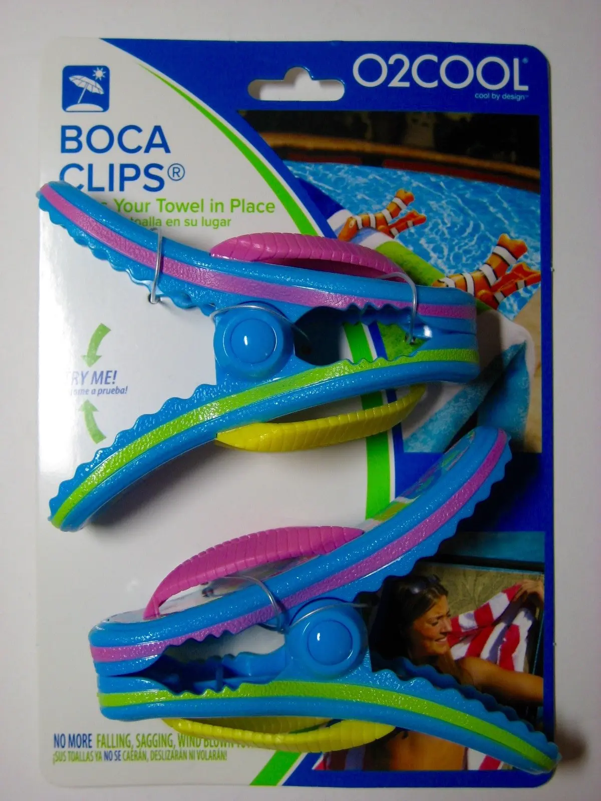 SolClip Flip Flop Leopard Beach Towel Clips Pinces /à Serviette de Plage Set of 2