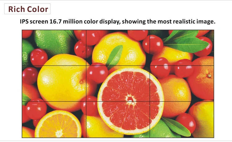 3x1 1x3 LCD Video Wall 46 Inch 5.5mm Bezel 1080P Professional Video Wall Display ZAX-46PJ057P-LED.jpg