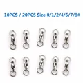 10pcs 20pcs Size 0 1 2 4 6 7 8 Stainless Steel Fishing Heavy Duty Ball