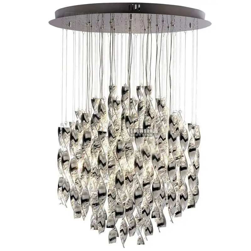 Nordic metal ceiling lights led hanging lighting crystal chandeliers pendant light for kitchen island