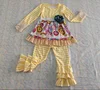 wholesale children boutique dresses and stripe ruffle pants outfits