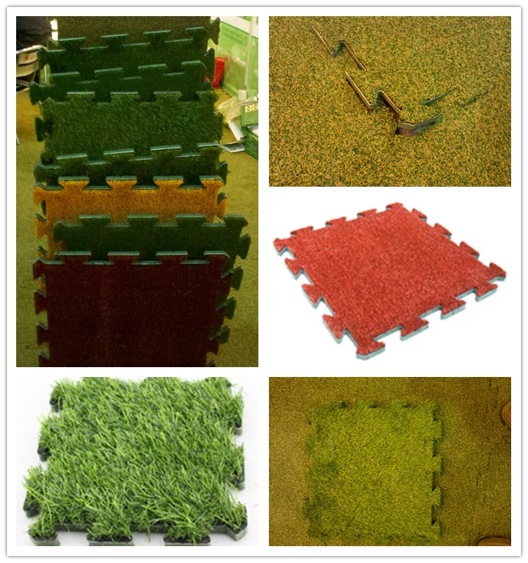 Artificial Grass Carpet/interlocking Artificial Grass Tile/garden