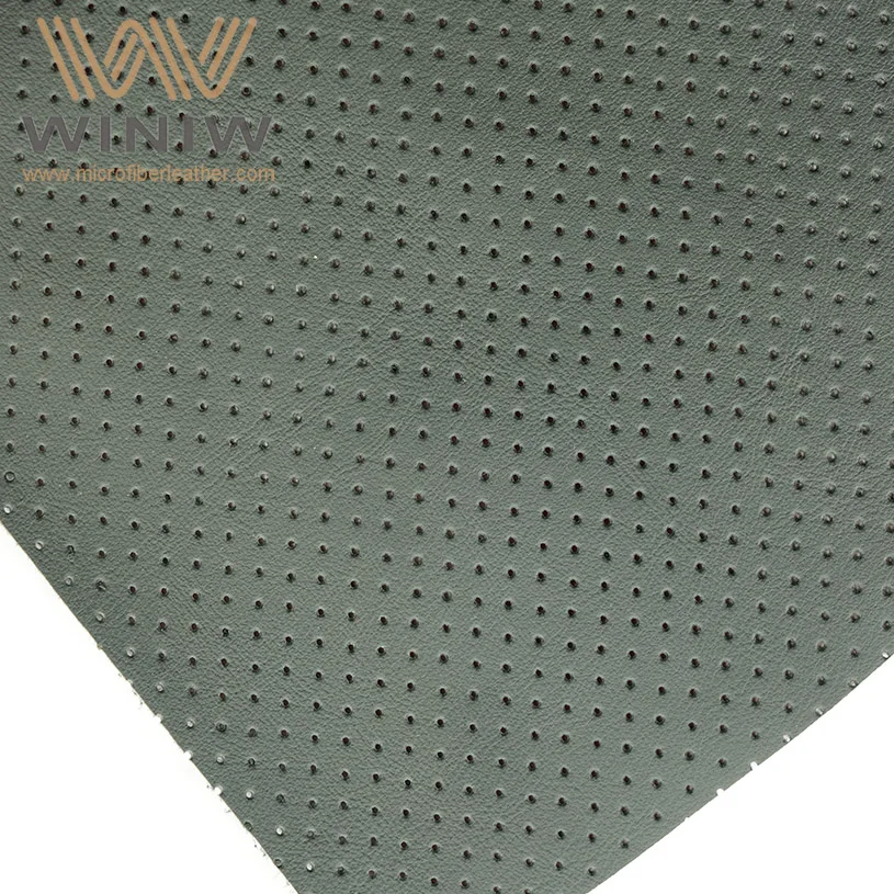 Black Perforated Car Leather Automotive Upholstery Seat Fabric In Stock Supplier
