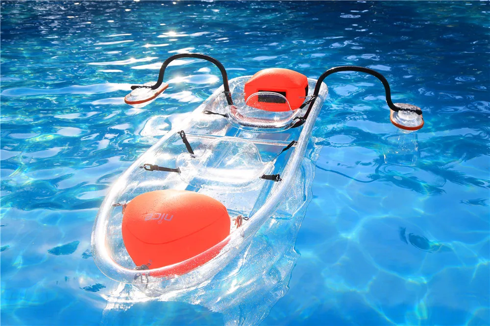 pc transparent kayak/ clear plastic boat/ double seats