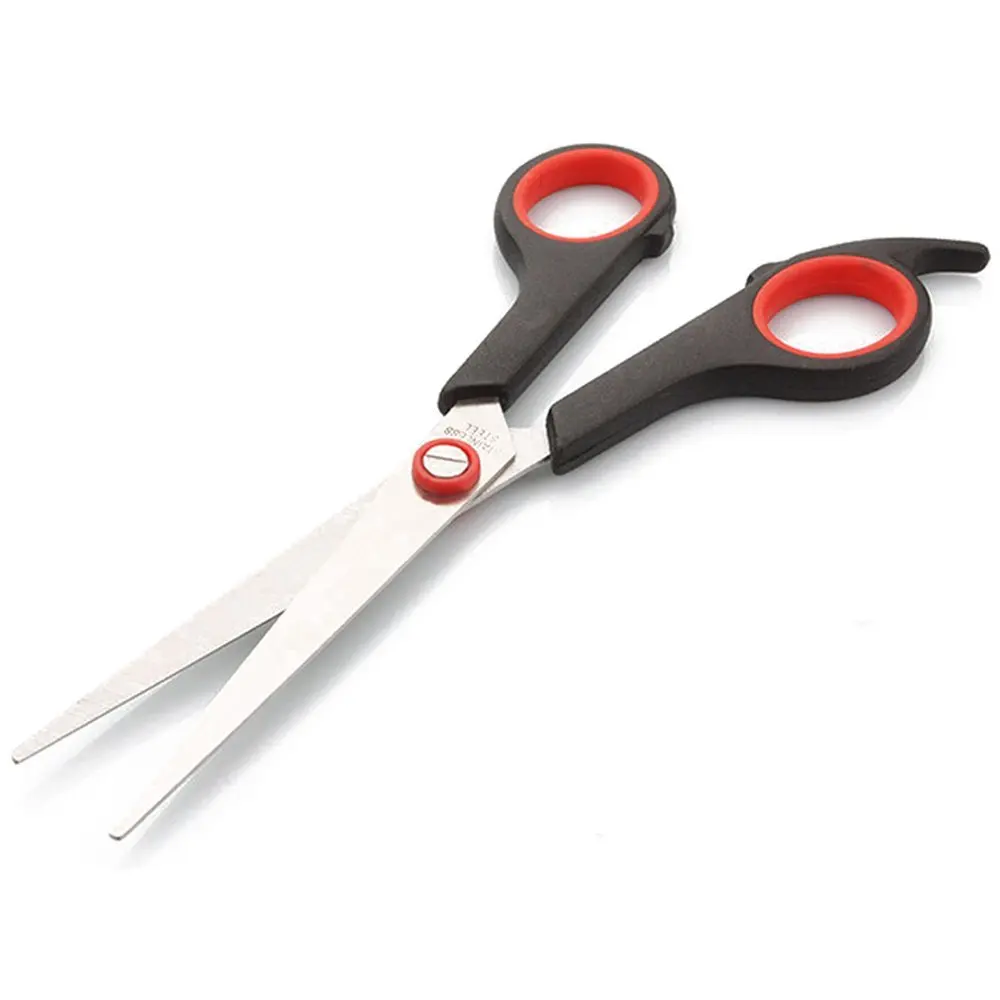 ножницы в футляре в фикспрайсе. ножницы global gks-210. ножницы для толстой нитки. толстые ножницы. эллиптическими ручками,цвет черный.