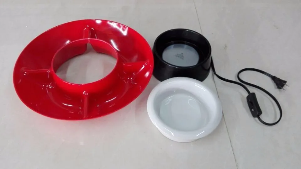 0.6l Electric Chip And Dip Tray With Removable Heating Base Stoneware Serve Hot And Cold Food