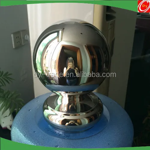 Post mounted stainless steel ball for balustrade