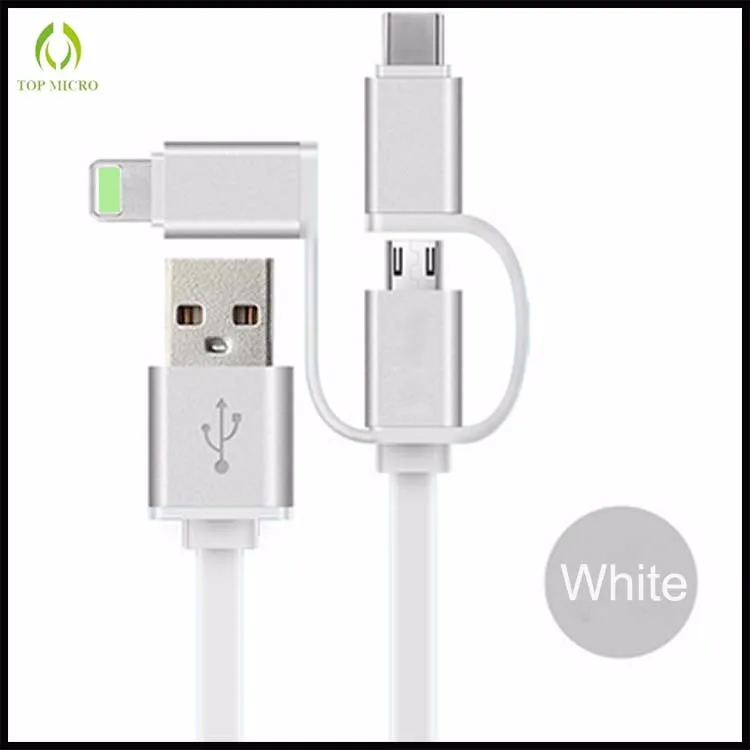 New Design Quick Charge 3in1 for iphone Android Micro Type-C USB Data Line Cable - ANKUX.COM