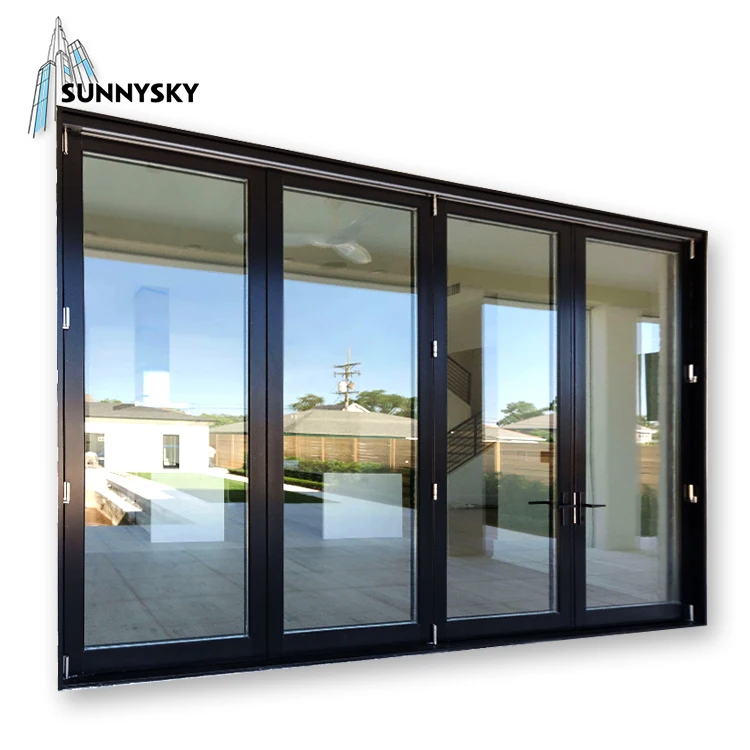 Residential Medium Stile Aluminum Accordion Elevation Folding Door For