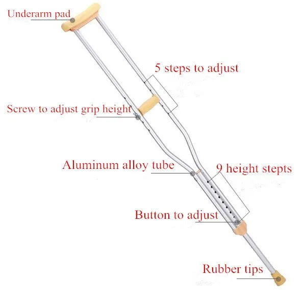 Rehabilitation Therapy Supplies Aluminum Orthopedic Medical Axillary Crutches Buy Travel
