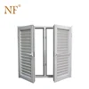 outward opening louver window with adjustable panel
