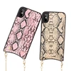 PU Leather Colour Combination Crossbody case for iphone x,for iphone case chain