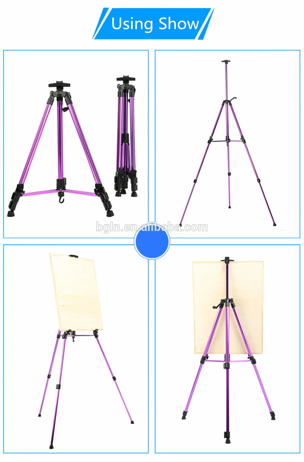 Scalability Metal Table Top Easel Stand Wholesale Aluminum Telescopic Foldable Sketching Canvas